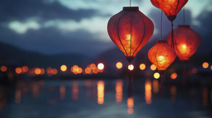 Obraz premium Lantern Festival in China, Chinese lanterns