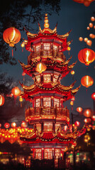 Fototapeta premium Lantern Festival in China, Chinese lanterns