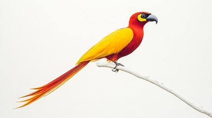 Fototapeta premium Vibrant Golden-winged Parrot on a Branch
