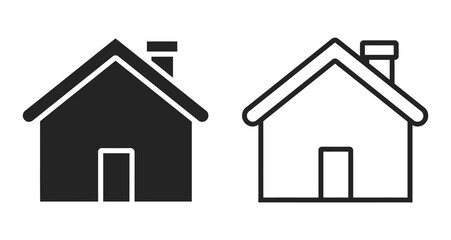 Home icon silhouette vector illustration.
