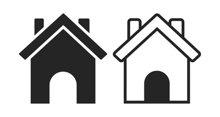 Home icon silhouette vector illustration.