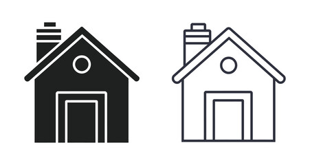 Home icon silhouette vector illustration.