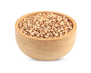 organic buckwheat on a white background