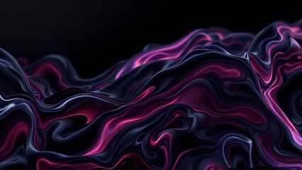 Fototapeta premium Abstract liquid texture 3d black background