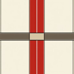 White and red checkered patterned wall