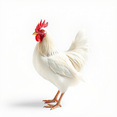 Fototapeta premium Photo of hen on white background - animal generation -