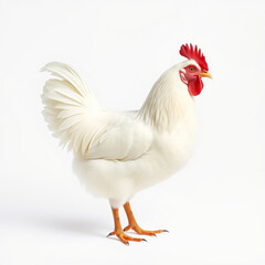 Photo of hen on white background - animal generation -