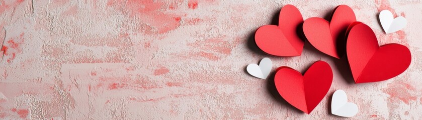 Obraz premium Valentine's day celebration home heart decorations romantic atmosphere close-up view love concept