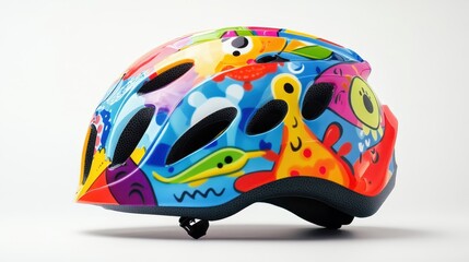 Fototapeta premium Colorful Child's Protective Helmet with Fun Designs