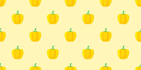 paprika pattern background. seamless pattern bell pepper. paprika flat illustration background. bell pepper pattern Background.
