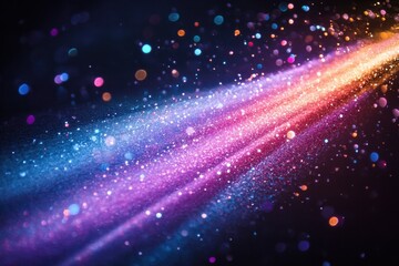 A colorful, glittery line of sparkles