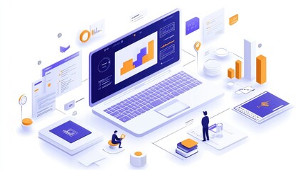 Colored business graphics