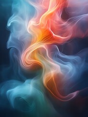 Fototapeta premium Abstract swirling vibrant smoke. (1)