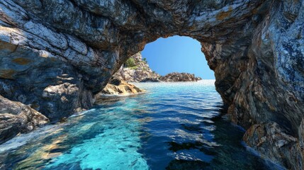 Illuminating Rocky Cave with Dynamic Natural Light