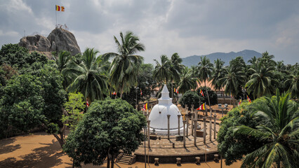 The remains of the Buddhist Temple in Mihintale, Sri Lanka