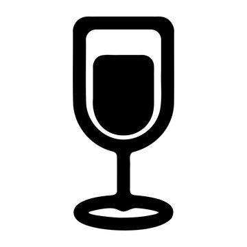 recommend clip art: ワイングラスに入ったワインのアイコン