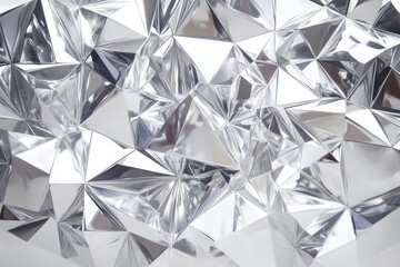 Abstract Silver Geometric Facets Modern Art Background Wallpaper Design