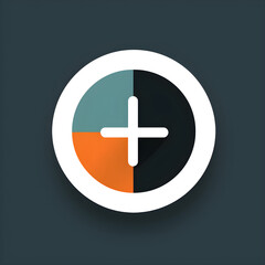 Obraz premium Abstract Flat Design Disconnect Icon Symbolizing Break, Disconnection, or Interruption in Continuity