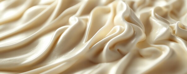 Obraz premium Milky white chocolate cream closeup