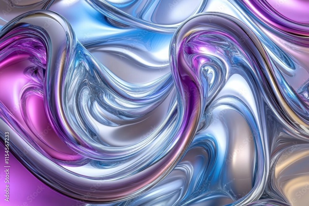 Poster vibrant and fluid abstract 3d design showcasing colorful swirls and smooth textures in a captivating