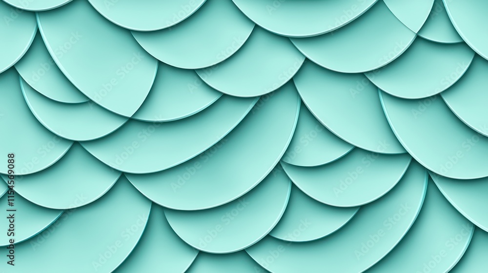 Aufkleber a textured pattern of overlapping teal scales creates a visually appealing design, ideal for backgro