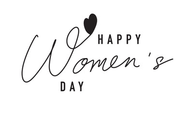 Happy woman day 8 eight date day march month 2025 calligraphy hand written text script font black color international celebration festival female woman lady girl fight survivor freedom beautiful lady