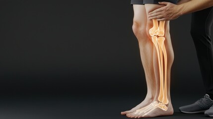 Detailed Anatomy of Calf Muscle Highlighted During Leg Cramp Episode for Education