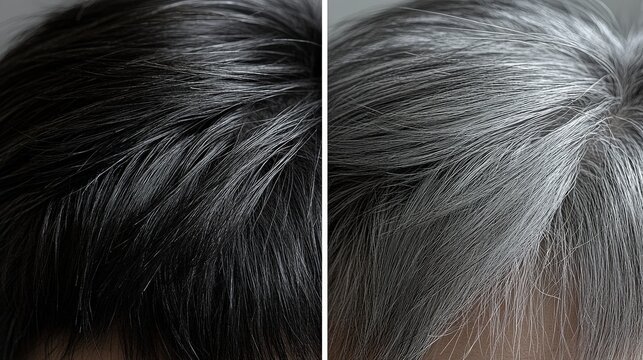 From Black to Silver A Visual Journey Through Hair Transformation