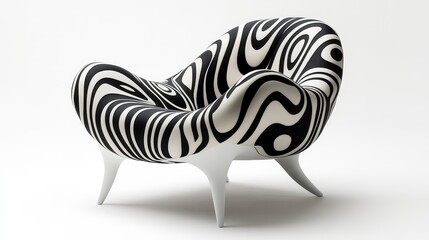 Bold Futuristic Chair with Striking Patterns