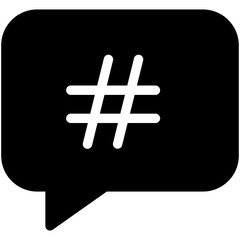 Speech Bubble Hastag