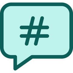 Speech Bubble Hastag