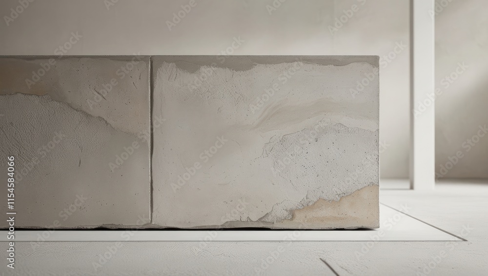 Aufkleber textured concrete block minimalist design element