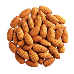 Fototapeta premium Almonds isolated on transparent background png