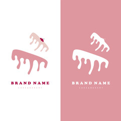 Obraz premium Sweet Cake Logo, Homemade Bakery, And Bakery Logo Collection