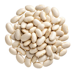 Obraz premium White beans isolated on transparent background png