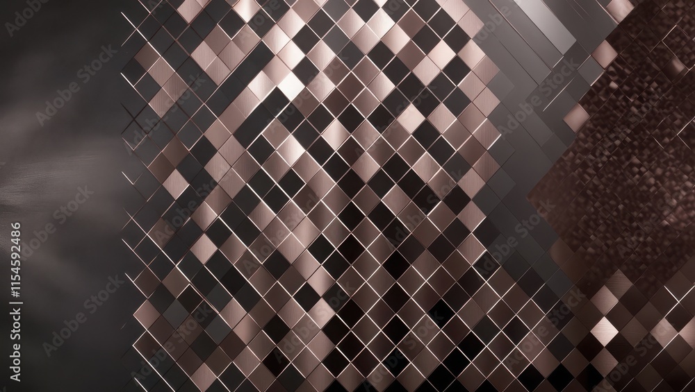 Poster abstract metallic diamond pattern background design
