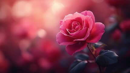 Valentine's Day or Wedding Background with Beautiful Roses. Concept for a romantic party invitation or love message. Premium and luxurious Ai-Generative.
