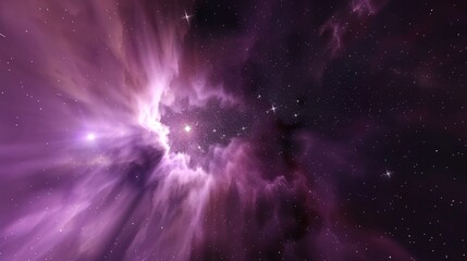 Starry nebula sky purple galactic background