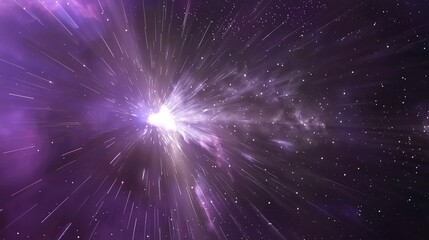 Naklejka premium Starry nebula sky purple galactic background