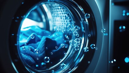 Blue Bubbles in Washing Machine