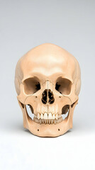 Obraz premium Human Skull Model, Anatomy Study, White Background, Medical Education.