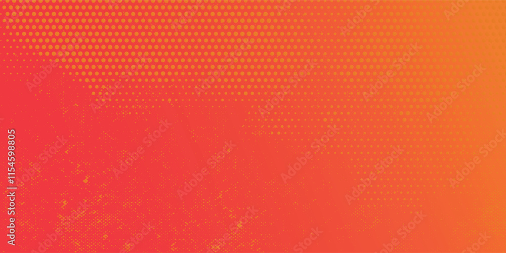 Poster halftone dots pattern orange gradient texture with digital technology background. modern.