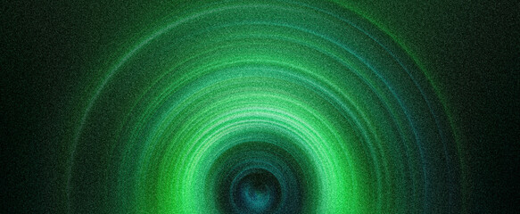 Green black grainy background abstract color swirl vortex gradient shape dark noise texture backdrop wide banner poster header cover wallpaper design