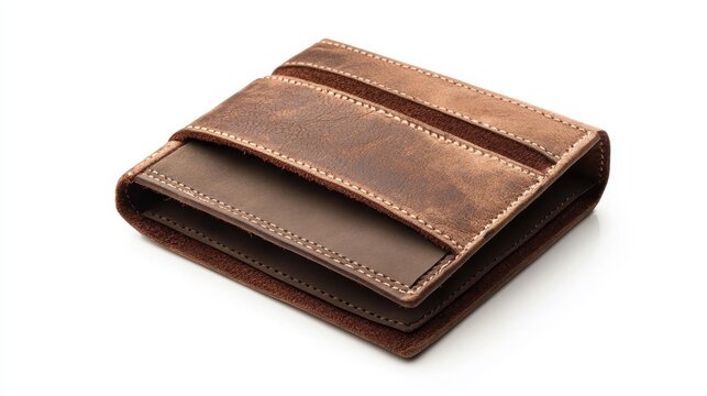 Slimline Leather Wallet with Suede Interior Design