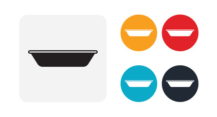 Plate icon illustration isolated vector sign symbol