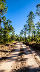 Sandy Forest Road, Sunshine, Pines, Travel, Adventure, Nature,  Background, Florida,  Rural,  Off-Road.