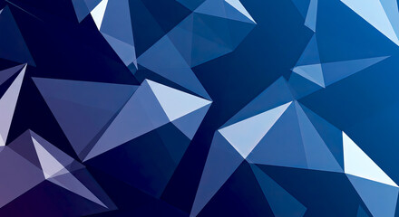 Obraz premium Modern Abstract Geometric Crystal Design with Sharp Angular Shapes in a Gradient Blue Tone
