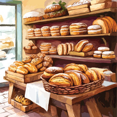 bakery clip art, clip art concept