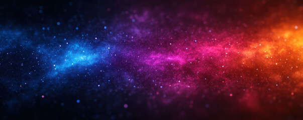 Fototapeta premium Colorful cosmic nebula with vibrant hues and stars