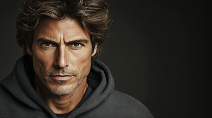 Obraz premium 40代、男子、パーカー